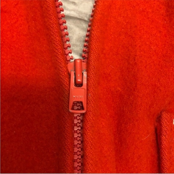 VTG Kelsey Trail Inuvik Red Virgin Wool Coat w Embroiderd Outer Shell Sz 19 / XL - Picture 10 of 13